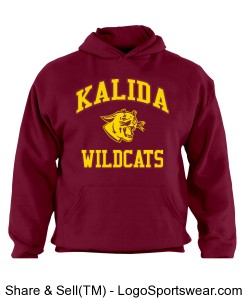Kalida Wildcats Pullover Hoodie Sweatshirt Design Zoom
