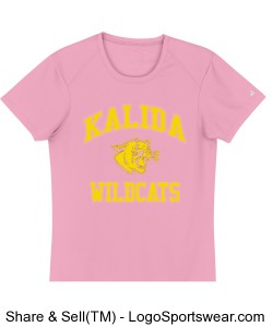Kalida Wildcats B-Dry Core Pink Tee Design Zoom